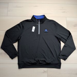 Turtleson‎ Joey Quarter Zip Pullover Mens XL Black Performance Stretch Golf NWT